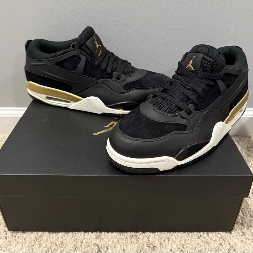 Jordan 4 RM DMP Black Gold White Men's Low 
Men’s‎ 12